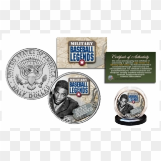 Jackie Robinson Military Baseball Legends Official - Kennedy Half Dollar Clipart
