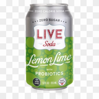 Zero Calorie Soda With Probiotics - Lemon Lime Flavored Sodas Clipart