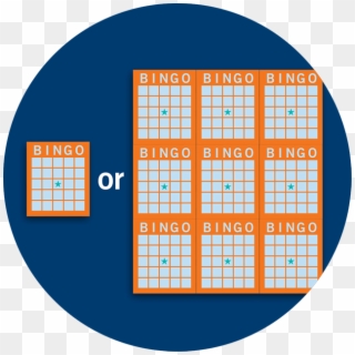 A Single Bingo Card And A Book Of 9 Bingo Cards - Circle Clipart
