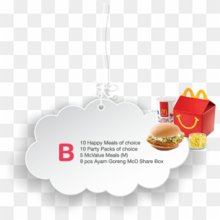 Happy Meal Prices Vary According To Restaurants - Pakej Birthday Mcd 2019 Clipart
