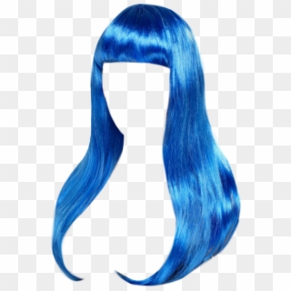 #blue #hair #wig #long Hair #longhair #azul #shiny - Blue Hair Transparent Clipart