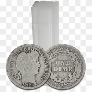 90% Silver Barber Dimes 50-coin Roll Good/better - Silver Clipart