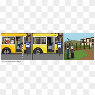 Officer Delinko And Curly - School Bus Clipart