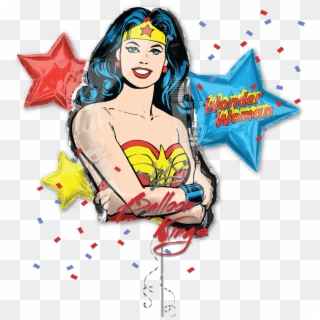 Wonder Woman Stars - Balloon Clipart
