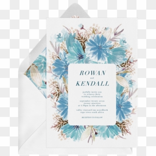 Vibrant Boho Bouquet Invitations - Paper Clipart