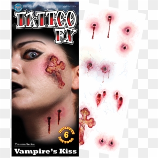 Vampire Kiss Temporary Tattoos Accessory - Tattoo Clipart