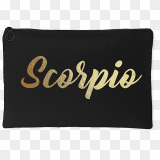 Scorpio Gold Lettering Accessory Pouch - Wallet Clipart