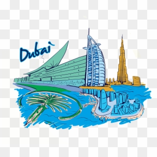 Dubai Tour Packages Design Clipart