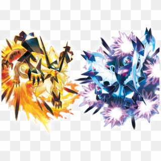Pokemon Ultra Sun And Moon Script , Png Download - Ultra Lunala And Solgaleo Clipart