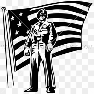 Saluting Police Officers Art Clipart Police Officer - Police Officer Drawing Black And White - Png Download