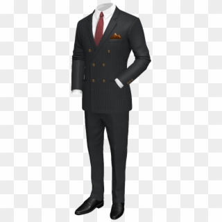 Cristiano Ronaldo Uefa Gala Double Breasted Suit - Men Black Suit Red Pocket Square Clipart