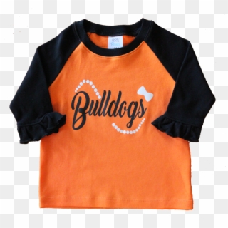 Raglan Ruffle Bulldogs Shirt Clipart