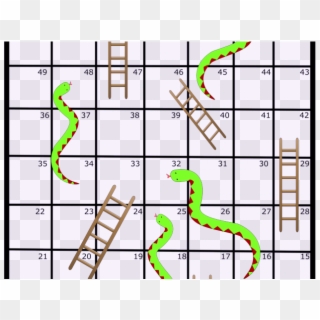 Long Clipart Snake Ladder - 8x Table Snakes And Ladders - Png Download