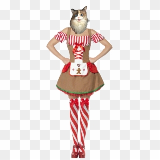 Isn't Mime's Gingerbread Girl Outfit Cute - Gingerbread Woman Costume Clipart