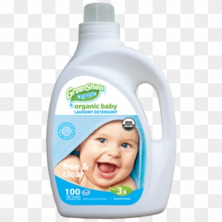 Greenshield Organic Baby Laundry Detergent Baby Powder - Plastic Bottle Clipart