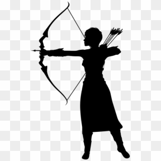 Woman Artemis Arrow Bow Fantasy Silhouette Hunter - Female Warrior White Silhouette Clipart