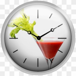 Cocktail Glass With Celery - Sunset Clipart