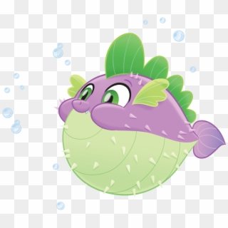Uploaded - My Little Pony Spike Pufferfish Clipart