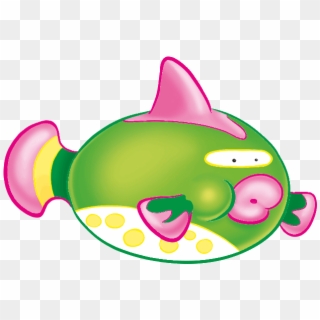 Green Puffer Fish⇄ - Cartoon Clipart