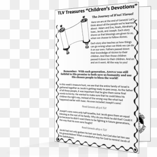 The Tlv Treasures Children's Devotions Encourages The - Monochrome Clipart