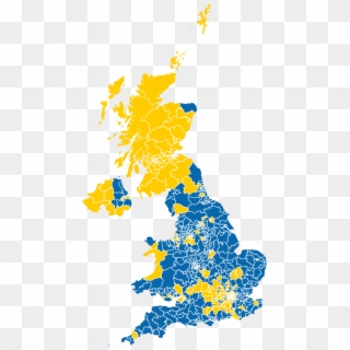 Results Of The 2016 United Kingdom European Union Membership - Uk Eu Referendum Results Map Clipart