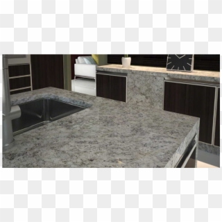 Download - Salinas White Granite With White Cabinets Clipart