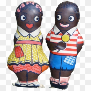Aunt Jemima Children Diana And Wade Oilcloth Dolls - Stuffed Toy Clipart
