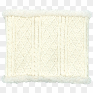 Pudus White Cable Knit Snood - Wool Clipart