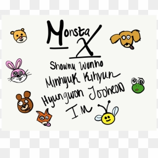 I Drew Monsta X In Their Animal Forms Clipart