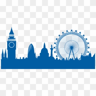 London Skyline Silhouette Graphic Vector , Png Download - London Skyline Clipart