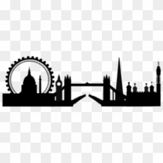 London Clipart Silhouette - Simple London Skyline Silhouette - Png Download