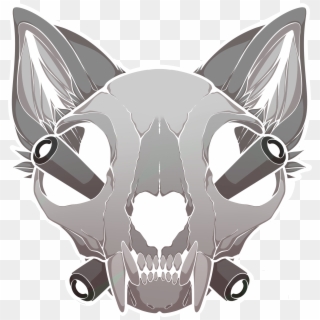 Inverted Cat Skull - Fox Clipart