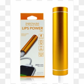 Lips Power Bank Gold Color-600x600 - Bridgwater College Clipart