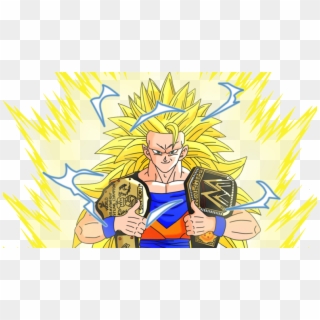 Wwe World Heavyweight Champion Goku Supersaiyajin3 - Goku Wwe Clipart