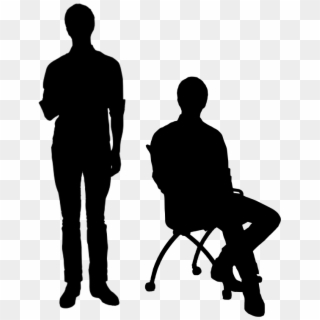 Person Looking Up Silhouette Png - Person Sitting On Chair Silhouette Clipart