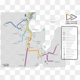 Fast Forward Wellington Map - Wellington Airport Flyer Bus Route Clipart