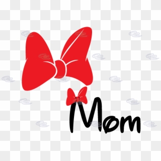 Mom Shirt Disney Font With Cute Minnie Mouse Bow - Disney Font Mom Png Clipart