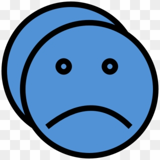 Sad Faces Clipart - Blue Sad Face - Png Download