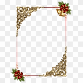 Free Png Best Stock Photos Christmas Goldframe With - Vintage Christmas Borders Png Clipart