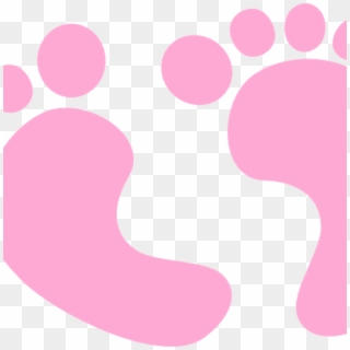 Clipart Baby Girl Ba Girl Footprint Clipart Animations - Baby Feet Transparent Blue - Png Download