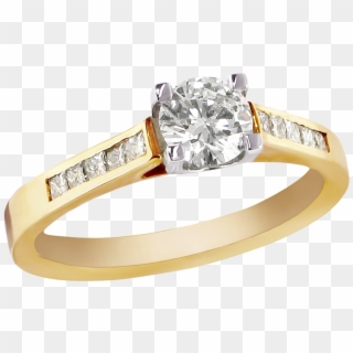 Share This Article - Gold Diamond Ring Png Clipart