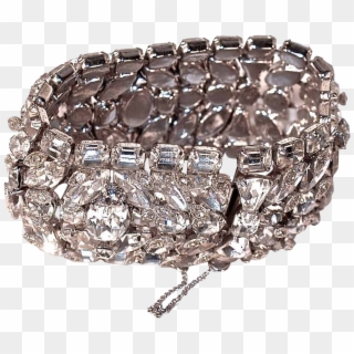 Huge Rhinestone Bracelet Cuff Bling - Bracelet Clipart