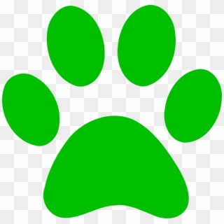 Green Paw Print Bobcat Clip Art At Clker Pluspng - Green Dog Paw Print Transparent Png