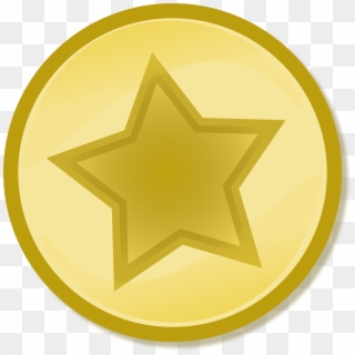 Free Vector Yellow Circled Star - Clip Art Star In Circle - Png Download
