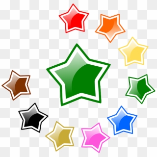 Stars, Glossy, Favorite, Rating, Colors - Vector Graphics Clipart