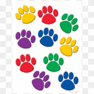 Tcr4114 Colorful Paw Prints Accents Image - Colorful Paw Prints Clipart