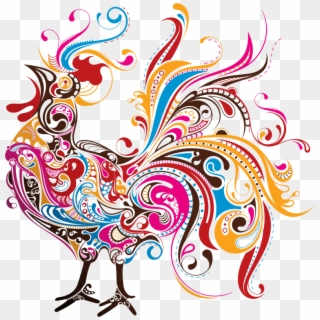 Abstract Rooster Art Clipart