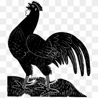Black Rooster Clipart