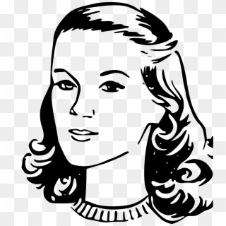 This Free Icons Png Design Of Bw Retro Girl Clipart