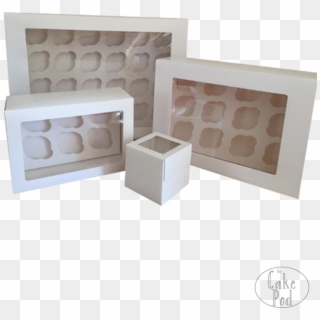 Cupcake Boxes- White Milk Carton - Plywood Clipart